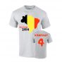Belgium 2014 Country Flag T-shirt (kompany 4)