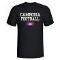 Cambodia Football T-Shirt - Black