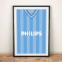 Man City 1984 Football Shirt Art Print