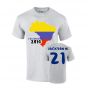 Colombia 2014 Country Flag T-shirt (jackson M. 21)