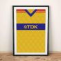 Crystal Palace 97/98 Away Football Shirt Art Print