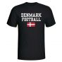 Denmark Football T-Shirt - Black