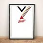 Derby County 1984-85 Football Shirt Art Print