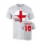 England 2014 Country Flag T-shirt (rooney 10)