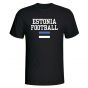 Estonia Football T-Shirt - Black