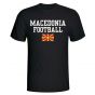 Macedonia Football T-Shirt - Black