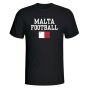 Malta Football T-Shirt - Black