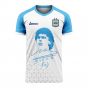 Diego Maradona Face Signature Concept Shirt (White) - Adult Long Sleeve