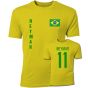 Neymar Brazil Flag T-Shirt (Yellow)