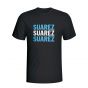 Luis Suarez Uruguay Player Flag T-shirt (black)