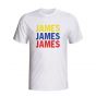 James Rodriguez Colombia Player Flag T-shirt (white) - Kids