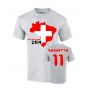 Switzerland 2014 Country Flag T-shirt (barnetta 11)