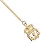 Liverpool FC 18ct Gold Plated on Silver Crest Pendant & Chain