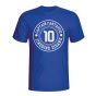 Zinedine Zidane France Captain Fantastic T-shirt (blue)