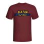 Zlatan Ibrahimovic Comic Book T-shirt (maroon) - Kids