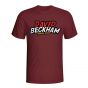 David Beckham Comic Book T-shirt (maroon) - Kids