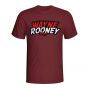 Wayne Rooney Comic Book T-shirt (maroon)