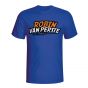 Robin Van Persie Comic Book T-shirt (blue)