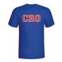 Croatia Country Iso T-shirt (blue)