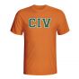 Ivory Coast Country Iso T-shirt (orange) - Kids