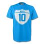 Lionel Messi Argentina Crest Tee (sky Blue)