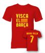 David Villa Visca El Barca Hero T-Shirt (Red)