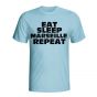 Eat Sleep Marseille Repeat T-shirt (sky Blue) - Kids