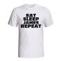 Eat Sleep James Repeat T-shirt (white)