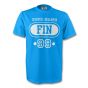 Finland Fin T-shirt (sky Blue) Your Name (kids)
