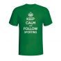 Keep Calm And Follow Sporting Lisbon T-shirt (green) - Kids