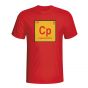 Carlos Puyol Spain Periodic Table T-shirt (red) - Kids