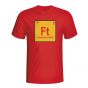Fernando Torres Spain Periodic Table T-shirt (red)