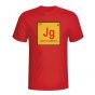 Josep Guardiola Spain Periodic Table T-shirt (red)