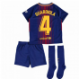2017-2018 Barcelona Home Nike Little Boys Mini Kit (With Sponsor) (Guardiola 4)