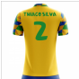 2023-2024 Brazil Home Concept Football Shirt (Thiago Silva 2) - Kids