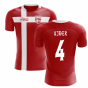 2025-2026 Denmark Flag Concept Football Shirt (Kjaer 4) - Kids