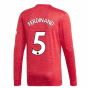 2020-2021 Man Utd Adidas Home Long Sleeve Shirt (FERDINAND 5)
