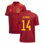 2020-2021 Spain Home Adidas Football Shirt (Kids) (ALONSO 14)