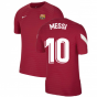 2021-2022 Barcelona Elite Training Shirt (Red) (MESSI 10)