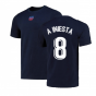 2022-2023 Barcelona Crest T-Shirt (Navy) (A INIESTA 8)