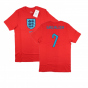 2022-2023 England World Cup Crest Tee (Red) (Grealish 7)