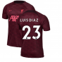 2022-2023 Liverpool Pre-Match Training Shirt (Red) (LUIS DIAZ 23)