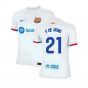 2023-2024 Barcelona Away Shirt (Kids) (F De Jong 21)