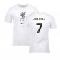2023-2024 Liverpool Crest Tee (White) (Luis Diaz 7)