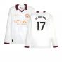 2023-2024 Man City Long Sleeve Away Shirt (DE BRUYNE 17)