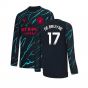 2023-2024 Man City Long Sleeve Third Shirt (DE BRUYNE 17)