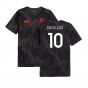 2024-2025 AC Milan ftblCulture Tee AOP (Black) (Rafa Leao 10)