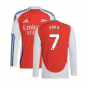 2024-2025 Arsenal Long Sleeve Home Shirt (Saka 7)
