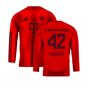 2024-2025 Bayern Munich Long Sleeve Home Shirt (Kids) (Musiala 42)