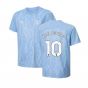 2024-2025 Man City Prematch SS Shirt (Light Blue) - Kids (Kun Aguero 10)